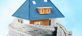 home wrapped with scarf